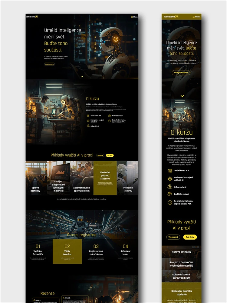 Webdesign Vzděláváme AI — Vzděláváme.AI